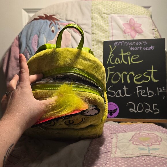 Loungefly The Grinch Santa Hat Christmas Cosplay Mini Backpack Fur Removable Hat main image 7